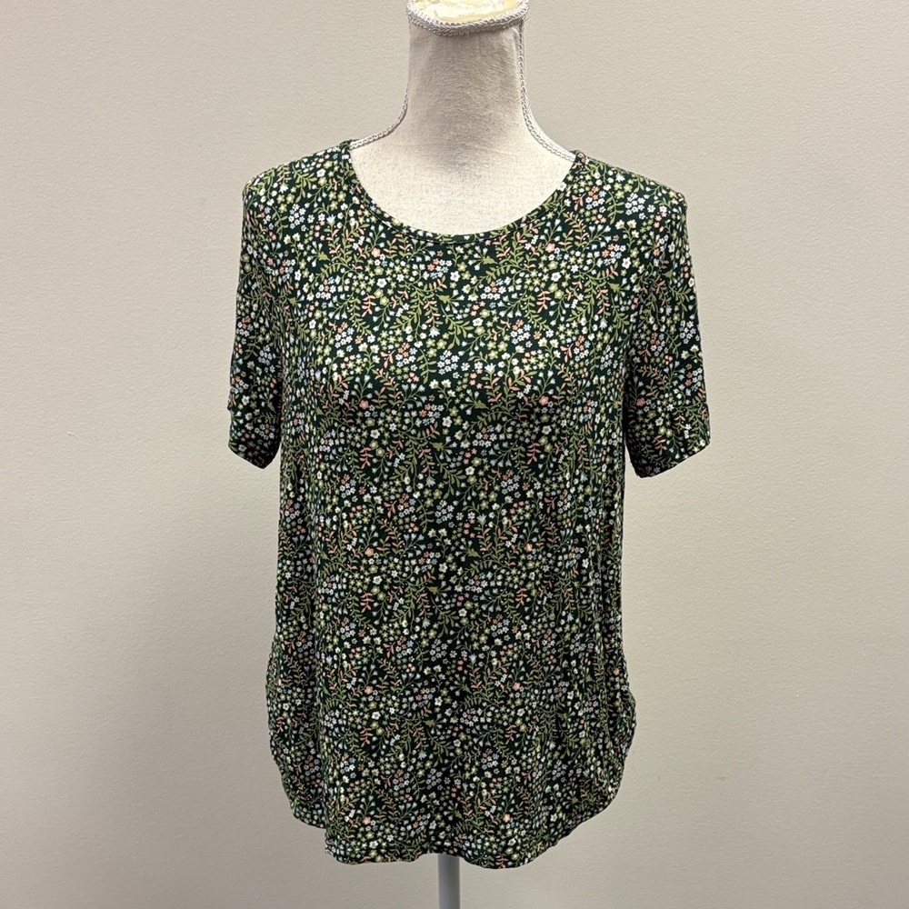 Old Navy Multicolor Floral Short Sleeve Tee